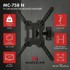 MACLEAN TV nosač MC-758 N, 23–65", crni